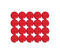 MAUL aimants à facettes (20 pièces) MAULpro Ø 15mm | Aimant en Plastique | Aimant puissants pour Tableau Blanc magnetique et Tableau Blanc effacable | Idéal pour Le Bureau et l'atelier | Rouge