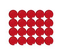 MAUL Aimants à Facettes (20 Pièces) MAULpro 20 mm, Aimant en Plastique, Aimant Puissants pour Tableau Blanc Magnetique et Tableau Blanc Effacable, Idéal pour le Bureau et l'Atelier, Rouge