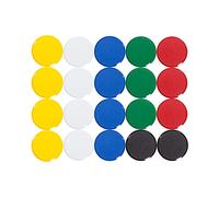 MAUL aimants à facettes (20 pièces) MAULpro Ø 20mm | Aimant en Plastique | Aimant puissants pour Tableau Blanc magnetique et Tableau Blanc effacable | Idéal pour Le Bureau et l'atelier | Couleur