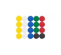 MAUL Aimants à Facettes (20 Pièces) MAULpro 29 mm, Aimant en Plastique, Aimant Puissants pour Tableau Blanc Magnetique et Tableau Blanc Effacable, Idéal pour le Bureau et l'Atelier, Couleur