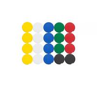 MAUL aimants à facettes (20 pièces) MAULpro Ø 33mm | Aimant en Plastique | Aimant puissants pour Tableau Blanc magnetique et Tableau Blanc effacable | Idéal pour Le Bureau et l'atelier | Couleur