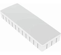 MAUL aimants MAULsolid 54x19mm (10 pièces) | Mini aimants en plastique avec grande force d'adhérence | Aimants puissants pour tableau blanc | Idéal pour le bureau et l'atelier | Blanc
