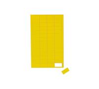 Maul Aimants rectangulaires (56 pièces) | Petits aimants pour Tableau magnétique, Calendrier et Tableau Blanc | Multicolore | Petit 1 x 2 cm (L x l) | Inscriptible avec marqueur | Jaune