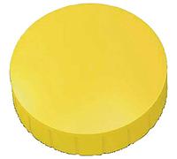 MAUL Aimants ronds jaunes lot de 10 maintien puissant | adhérence 2,5 kg, boîtier résistant, format compact Ø 3,8 cm, repérage facile au bureau