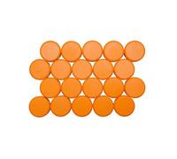 Maul Aimants Ronds Maulpro, 30 Mm, Puiss. 0,6 Kg, 20 Pces/Jeu Orange