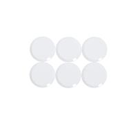 MAUL Aimants ronds MAULpro blancs lot de 6 tenue sûre | fixation stable des notes, format discret Ø 2 cm, plastique résistant, idéal bureau école maison