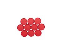 MAUL Aimants ronds PE résistance 0,6 kg Made in Germany dimensions 30 x 8,4 mm 10 pces 6172325 rouge