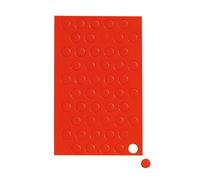 MAUL Symboles magnétiques Cercle Ø10 mm, Rouge, 50 pièces, poinçonnés à éclater, lavables