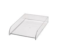 MAUL bac à courrier Acrylique | Rangement Bureau élégante A4 | Empilable verticalement ou en escalier | Bac à Documents Stable pour Le Bureau et Table | 24,7 x 33,1 x 6,2 cm | Transparent