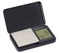 MAUL Balance de poche MAULpocket II noir compacte 500 g précision 0,1 g | Format idéal tiroir et voyage, étui protecteur inclus, LCD tactile lisible, tare et comptage pratiques, piles fournies