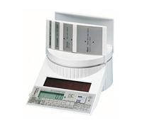 MAUL Balance postale MAULtronic S blanche solaire sans piles précise | lecture LCD inclinée, pesée fiable du courrier, touche unique pratique, maintien et tare, support grands formats