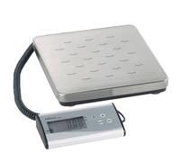 MAUL balance pour colis MAULcargo | Balance de precision stable jusqu'à 120 kg | Grande surface de pesage 27 x 27 cm | Fonctionnement sur secteur ou sur piles possible | Acier inoxydable