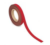 MAUL Bande de Marquage 20 mm x 1 mm, Bande Inscriptible avec Dos Magnétique, Utilisable dans le Bureau, l'Atelier, l'entrepôt et la Cuisine, Découpable Individuellement, Longueur 10 m, Rouge