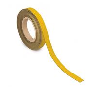 MAUL Bande de Marquage 20 mm x 1 mm, Bande Inscriptible avec Dos Magnétique, Utilisable dans le Bureau, l'Atelier, l'entrepôt et la Cuisine, Découpable Individuellement, Longueur 10 m, Jaune