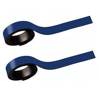 MAUL Bande magnétique bleue inscriptible lot de 2 | fixation rapide sans perçage, surface à écrire, découpe facile, repérage clair au bureau, maintien fiable sur métal