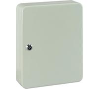 MAUL Boite a Clef 37x28,5x8 cm | Coffre de Rangement pour 140 clés | Armoire verrouillable en Acier allié | Porte-clés Inclus | Boîte à clés pour l'atelier, Le Bureau et Le Couloir | Gris