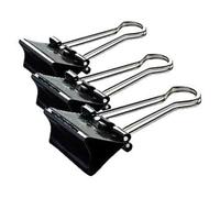 MAUL Boite de 12 Pinces double clip 13 mm Noir (Lot de 3)