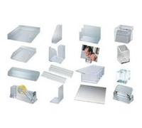 MAUL Boîte à Notes A6 en Acrylique, Organiseur de Bureau pour le Classement de Papier et Documents, Rangement Bureau 165 x 120 x 53 mm, Empilable pour Bureau, Table et Étagère, Transparent