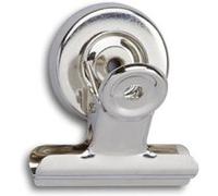 MAUL 2184096 Papier magnétique Pinces avec protection d'écran, Largeur 20 mm, 2 Pièces, 43 x 40 mm, argent/métal
