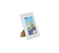 Maul cadre photo MAULart 13 x 18 cm | Cadre photo en plastique pour format portrait ou paysage | Avec passe-partout | Cadre interchangeable à poser | Idéal pour photos et collages | Blanc