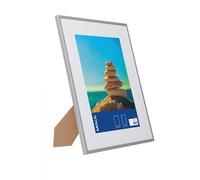 MAUL Cadre Photo MAULdesign en Aluminium | Format Portrait ou Paysage | Avec Insert Passe-Partout | Cadre Amovible Amovible | Verre Plastique | Cadre Photo 30 x 40 cm | Argenté