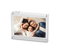 MAUL cadre photo MAULstyle en acrylique 11,5x9x2,4cm | Cadre photo double face en format portrait ou paysage pour photos, collages et images | Cadre large pour une bonne stabilité | Transparent