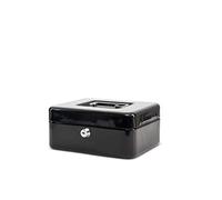 MAUL caisse à monnaie 2 en acier | Verrouillable | 20 x 17 x 9 cm | Coffre portable avec 2 clés | Utilisable comme tirelire, petit coffre fort, caisse billet, tiroir caisse | Noir