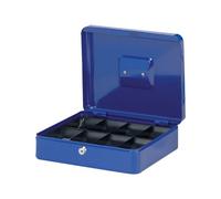 Maul - caissette à monnaies maul, bleue, dimensions: (l)300 x (p)245 x (h)90 mm, en acier laqué, serrure en cylindre avec 2 clés G