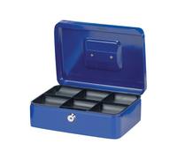 MAUL Caisse à monnaie 3 en acier – Verrouillable – 25 x 19 x 9 cm – Bleu – 2 clés