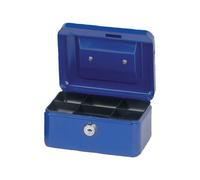 MAUL Caisse à monnaie 5610137 – Acier laqué, serrure cylindre 2 clés, 152×125×81 mm Bleu