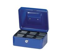 MAUL Caisse à monnaie – Acier peint 200x170x90 mm – Insert amovible, verrouillable, 2 clés – Bleu