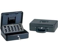 Maul - coffret caisse avec monnayeur, noir dimensions (l)360 x (p)265 x (h)112 mm en acier laqué, serrure de sécurité à cylindr Noir G