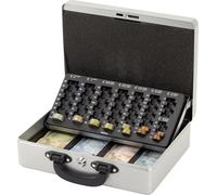 MAUL Caissette à monnaie avec insert de comptage (L)300 x (P)245 x (H)93 mm argenté