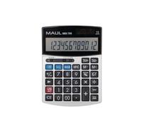 Maul Calculatrice Commerciale MBU 700 | Grande Calculatrice avec Fonctions commerciales | Écran à 12 Chiffres | avec Fonction Marge de coût | Solaire/Batterie | Noir