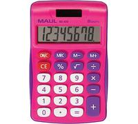 MAUL Calculatrice de bureau MJ 450 - 8 chiffres - à piles et solaire - rose 113 x 72 mm