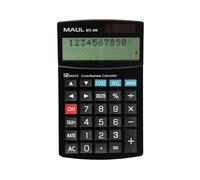 Maul Calculatrice de Bureau Mtl 600, Calculatrice à 12 Chiffres et 2 Lignes, Grande Calculatrice Commerciale Professionnelle avec Calcul de Taxe et Fonction de Correction, Noir