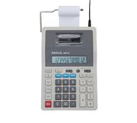 Maul Calculatrice de Bureau Printing Mpp32, Calculatrice Imprimante à 12 Chiffres avec Toutes Les Fonctions Commerciales Importantes, Impression 2 Couleurs, 2 Lignes/Sec, Gris