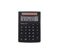 MAUL Calculatrice de Poche Eco 650, Calculatrice Solaire à 12 Chiffres, Calculatrice de Bureau Professionnelle pour Le Bureau et l'École, Plastique Recyclé à 80%, Noir