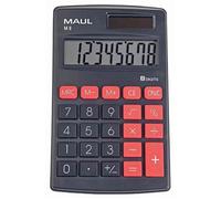 MAUL Calculatrice de poche M 8 — écran 8, pile(s) et solaire — Noir