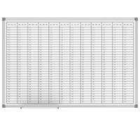 MAUL Calendrier Annuel MAUL Standard - Tableau Blanc Magnétique et Inscriptible - avec Impression Mois et Jours - 60 x 90 cm