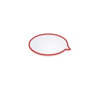 MAUL Cartes d'Animation Bulle 11 x 19 cm (50 Pièces), Cartes de Présentation en Forme de Bulle avec Bord Rouge, Idéales Comme Aide pour les Présentations et les Ateliers, Blanc