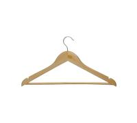 MAUL Cintres en Bois MAULmira Lot de 20 avec encoches Barre à Pantalon Crochet Rotatif 44,5 cm