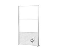 MAUL Cloison acoustique MAULconnecto gris clair argenté modulable | surface écrivable magnétique,moins de bruit au bureau,intimité visuelle,extension facile,pose sans outil