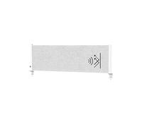 MAUL Cloison acoustique MAULconnecto Uplight gris clair blanc LED dimmable | calme et concentration, lumière indirecte douce, fixation solide sur table, montage simple, idéal open space