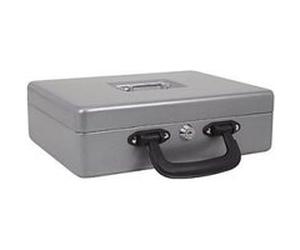 Maul - coffret caisse avec monnayeur, argent dimensions: (l)300 x (p)245 x (h)93 mm en acier laqué, serrure de sécurité à cylind G