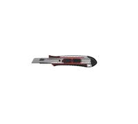 MAUL Cutter de sécurité MAULtool 18 mm argenté grip antidérapant | lame rétractable pour plus de sérénité,prise en main sûre,changement fluide,corps métal robuste,recharges incluses