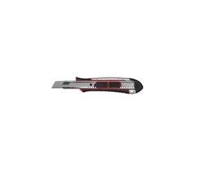 MAUL Cutter de sécurité MAULtool 18 mm argenté grip antidérapant | lame rétractable pour plus de sérénité,prise en main sûre,changement fluide,corps métal robuste,recharges incluses