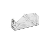 MAUL Dévidoir transparent Acrylique stable pour bureau | design aspect cristal, base antidérapante, format compact, coupe nette, rubans jusqu’à 22 mm