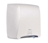 Maul Distributeur de Serviettes en Papier, 34,8 x 21,8 x 38,5 cm, pour jusqu'à 760 Feuilles, en Plastique incassable, idéal pour la Salle de Bain, avec matériel de Montage, Blanc