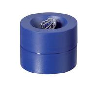 MAUL distributeur de trombones MAULpro | Ø7,3x6cm | Organiseur de bureau pour trombones | Rangement bureau avec aimant pour le bureau | 15 trombones inclus | Boite trombone élégant | Bleu